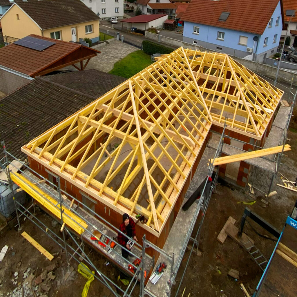 WS Charpente - Marienthal en Alsace / Charpente, Ossature bois, couverture, escalier